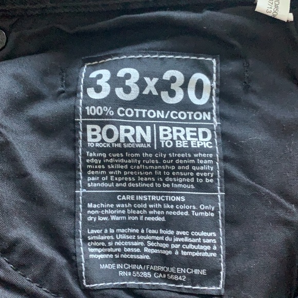 Express Black Jeans Men’s size 33 - Picture 4 of 4